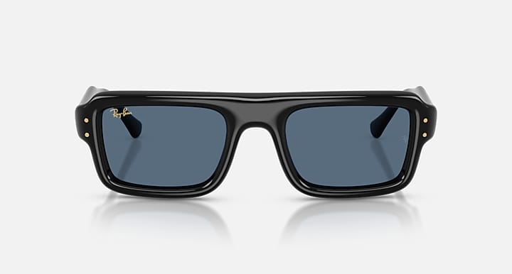 Ray-Ban FLACKO PUFFER Black with Dark Blue Solid Color lenses - Front