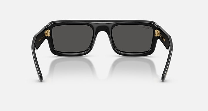 Ray-Ban FLACKO PUFFER Black with Ultra Black Solid Color lenses - Back