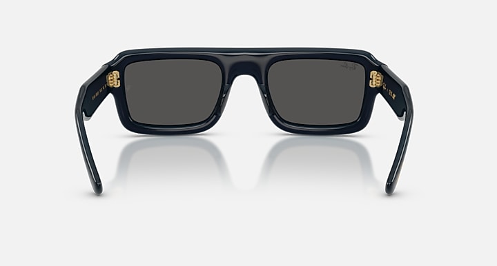 Ray-Ban FLACKO PUFFER Transparent Dark Blue with Ultra Black Solid Color lenses - Back