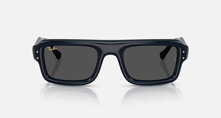 Ray-Ban FLACKO PUFFER Transparent Dark Blue with Ultra Black Solid Color lenses - Front