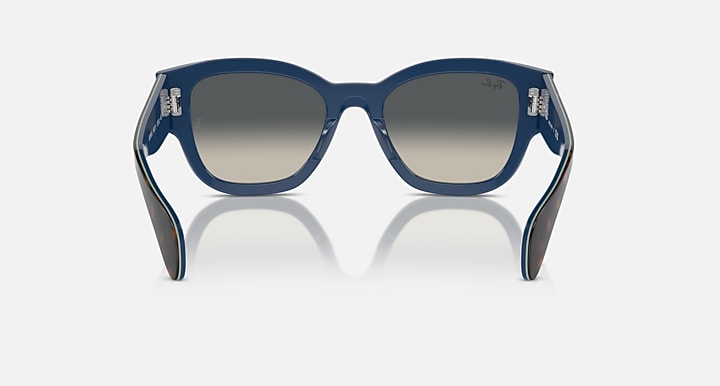 Ray-Ban JORGE Havana Grey On Blue; Havana Grey On Gradient Blue with Grey Gradient lenses - Back