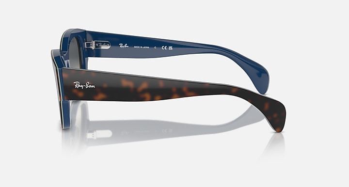 Ray-Ban JORGE Havana Grey On Blue; Havana Grey On Gradient Blue with Grey Gradient lenses - Lateral