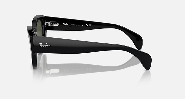 Ray-Ban JORGE Black with Green Solid Color lenses - Lateral
