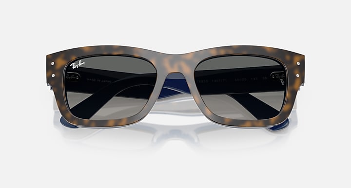 Ray-Ban JOSEPH Havana Grey On Gradient Blue with Gradient Grey Gradient lenses - Closed Front