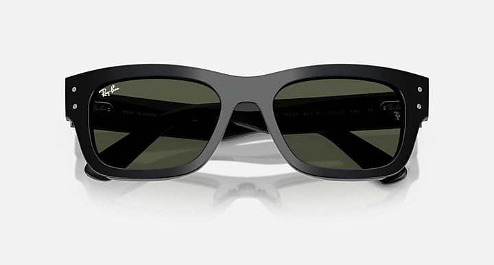 Ray-Ban JOSEPH Black with Green Solid Color lenses - Closed Front