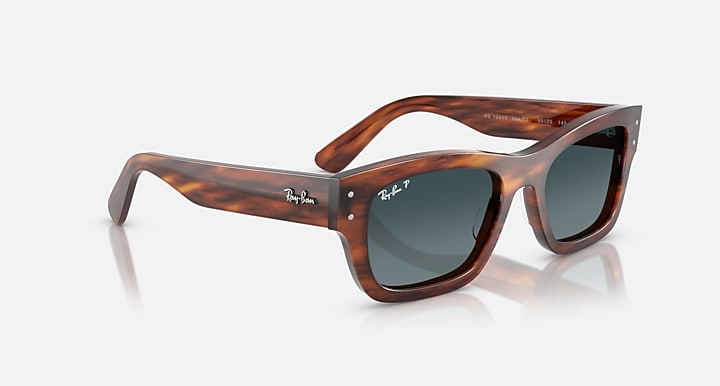 Ray-Ban JOSEPH Striped Havana with Gradient Blue Polarized Gradient lenses - Alternative