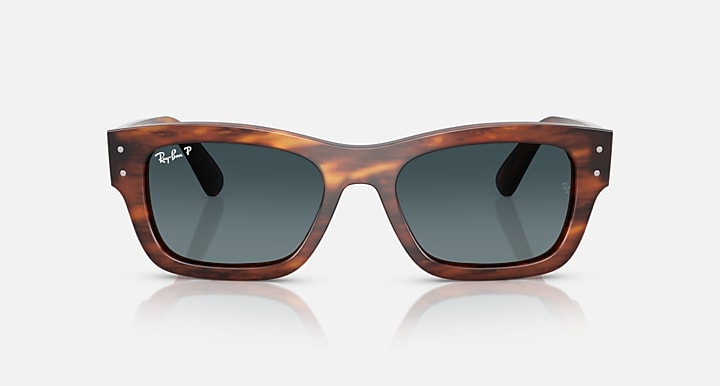 Ray-Ban JOSEPH Striped Havana with Gradient Blue Polarized Gradient lenses - Front