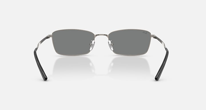 Ray-Ban RB8069D TITANIUM Gunmetal with Dark Grey Solid Color lenses - Back