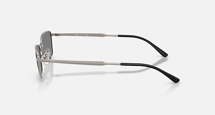 Ray-Ban RB8069D TITANIUM Gunmetal with Dark Grey Solid Color lenses - Lateral