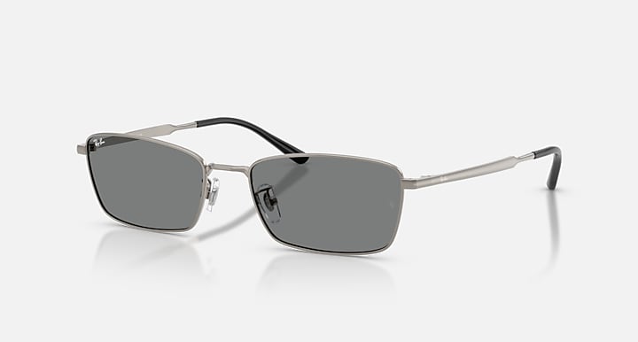 Ray-Ban RB8069D TITANIUM Gunmetal with Dark Grey Solid Color lenses - Quarter