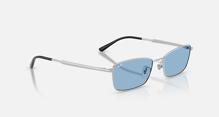 Ray-Ban RB8069D TITANIUM Silver with Blue Solid Color lenses - Alternative