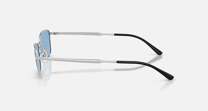 Ray-Ban RB8069D TITANIUM Silver with Blue Solid Color lenses - Lateral