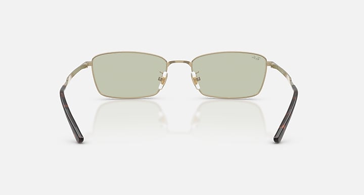 Ray-Ban RB8069D TITANIUM Gold with Light Green Solid Color lenses - Back