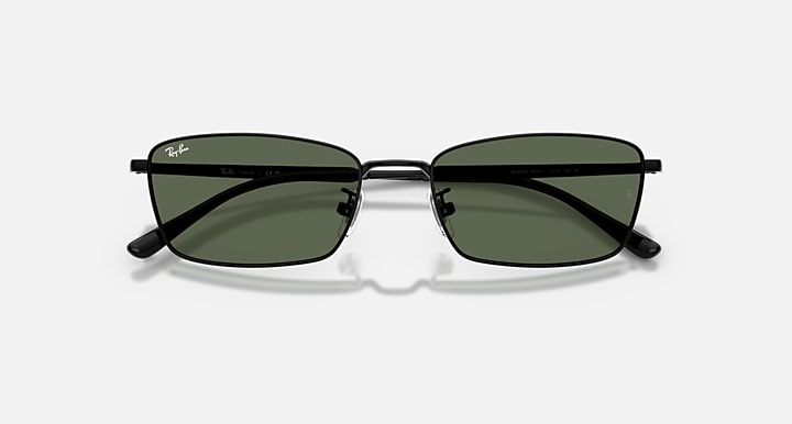 Ray-Ban RB8069D TITANIUM Black with Dark Green Solid Color lenses - Closed Front