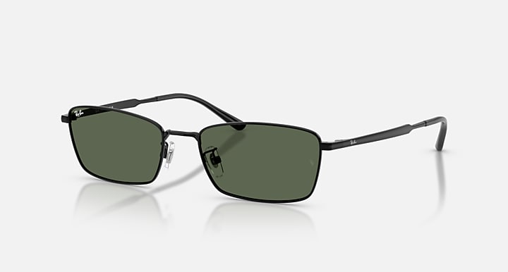 Ray-Ban RB8069D TITANIUM Black with Dark Green Solid Color lenses - Quarter