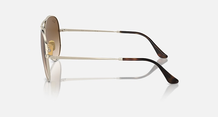 Ray-Ban AVIATOR TITANIUM Arista Gold with Clear & Brown Gradient lenses - Lateral