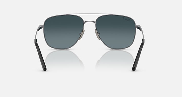 Ray-Ban WILLIAM TITANIUM Gunmetal with Blue Gradient Polarized Gradient lenses - Back