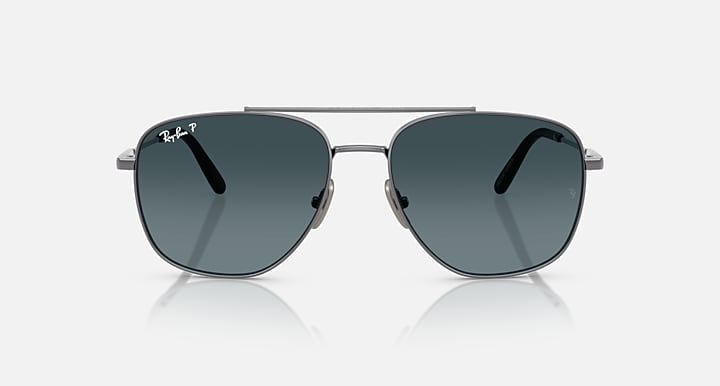 Ray-Ban WILLIAM TITANIUM Gunmetal with Blue Gradient Polarized Gradient lenses - Front