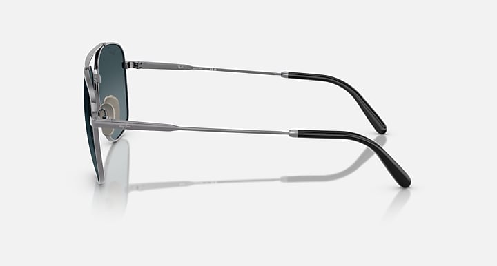 Ray-Ban WILLIAM TITANIUM Gunmetal with Blue Gradient Polarized Gradient lenses - Lateral