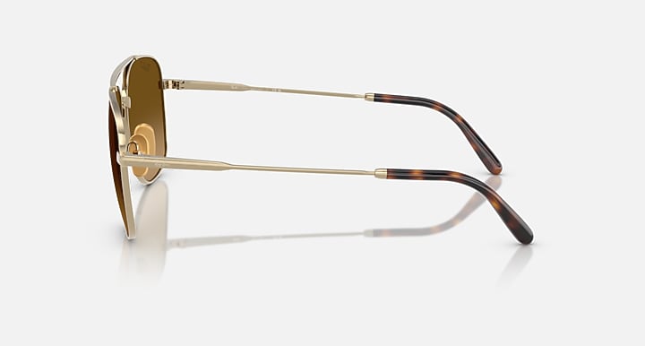 Ray-Ban WILLIAM TITANIUM Arista Gold with Brown Gradient Polarized Gradient lenses - Lateral