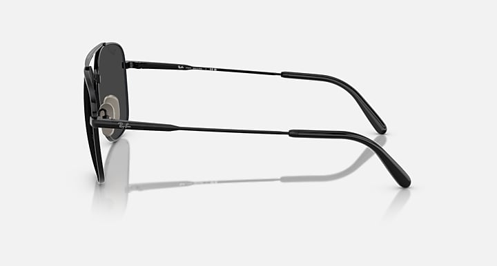Ray-Ban WILLIAM TITANIUM Black with Polarized Black Solid Color lenses - Lateral