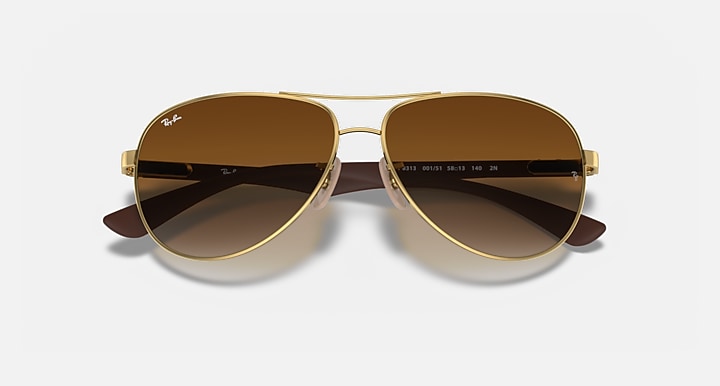 Ray-Ban CARBON FIBRE As shown with As shown lenses - Closed Front