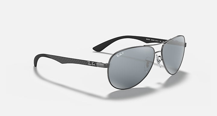 Ray-Ban CARBON FIBRE Gunmetal with Silver Polarized Solid Color - Mirror lenses - Alternative