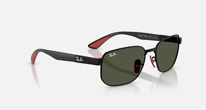 Ray-Ban RB8329M SCUDERIA FERARRI COLLECTION Matte Black with Green Solid Color lenses - Alternative