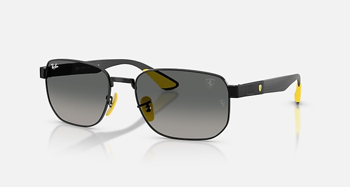 Ray-Ban RB8329M SCUDERIA FERARRI COLLECTION Black; Matte Black with Grey Gradient Gradient lenses - Quarter