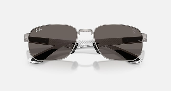 Ray-Ban RB8329M SCUDERIA FERARRI COLLECTION Gunmetal with Dark Grey Solid Color lenses - Closed Front