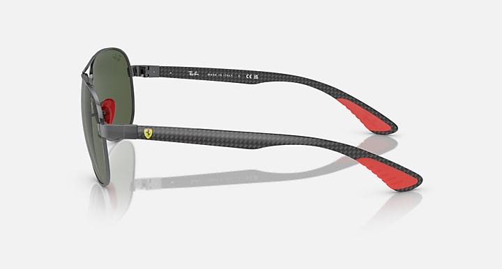 Ray-Ban RB8331M SCUDERIA FERRARI COLLECTION Gunmetal; Dark Carbon with Dark Green Solid Color lenses - Lateral