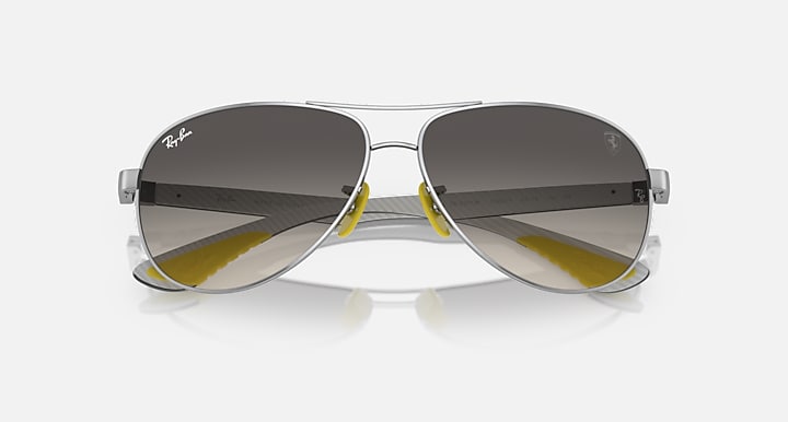 Ray-Ban RB8331M SCUDERIA FERRARI COLLECTION Silver; Light Carbon with Grey Gradient lenses - Closed Front
