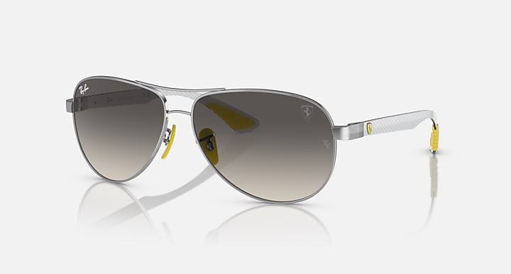Ray-Ban RB8331M SCUDERIA FERRARI COLLECTION Silver; Light Carbon with Grey Gradient lenses - Quarter