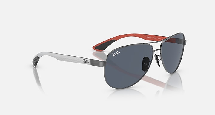 Ray-Ban SCUDERIA FERRARI LAS VEGAS LTD Gunmetal; Allutex Grey & Red with Dark Grey Solid Color lenses - Alternative