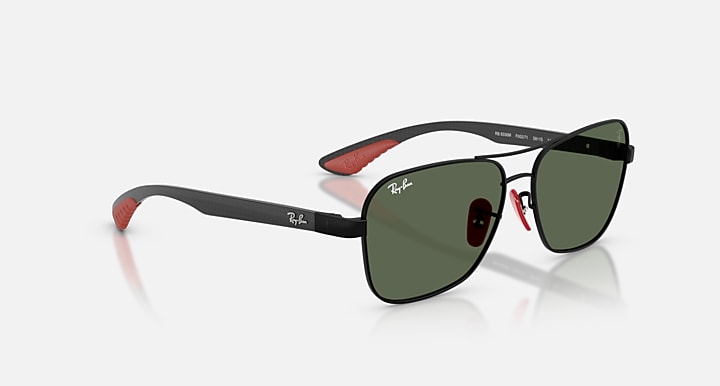 Ray-Ban RB8336M SCUDERIA FERRARI COLLECTION Matte Black; Dark Carbon with Dark Green Solid Color lenses - Alternative