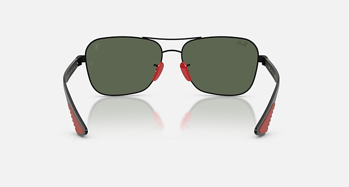 Ray-Ban RB8336M SCUDERIA FERRARI COLLECTION Matte Black; Dark Carbon with Dark Green Solid Color lenses - Back