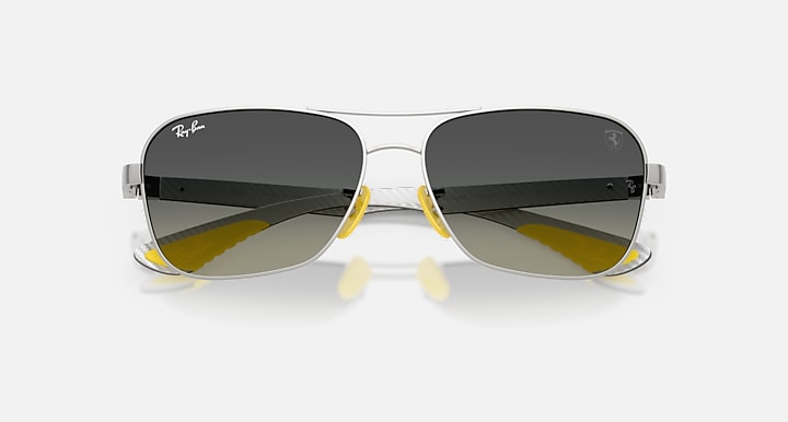 Ray-Ban RB8336M SCUDERIA FERRARI COLLECTION Silver; Light Carbon with Grey Gradient Gradient lenses - Closed Front