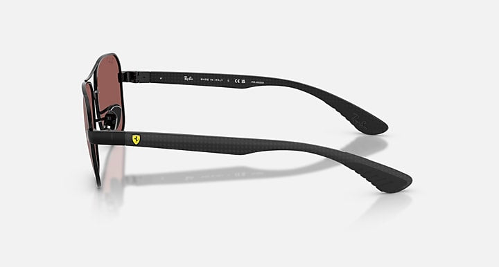 Ray-Ban RB8336M SCUDERIA FERRARI COLLECTION POLARIZED+ LENSES Black; Dark Carbon with Purple Mirror Silver Polarized+ Polarized+ lenses - Lateral