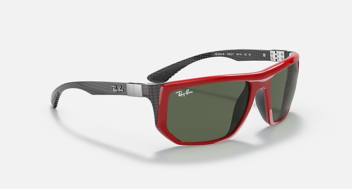 Ray-Ban RB8361M SCUDERIA FERRARI COLLECTION Red; Black with Dark Green Solid Color lenses - Alternative