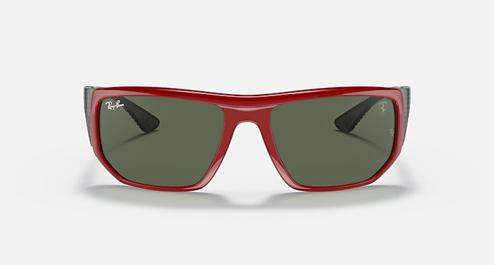Ray-Ban RB8361M SCUDERIA FERRARI COLLECTION Red; Black with Dark Green Solid Color lenses - Front