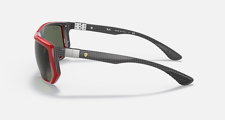 Ray-Ban RB8361M SCUDERIA FERRARI COLLECTION Red; Black with Dark Green Solid Color lenses - Lateral