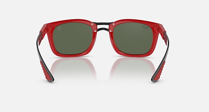 Ray-Ban RB8362M SCUDERIA FERRARI COLLECTION Red; Dark Carbon with Dark Green Solid Color lenses - Back