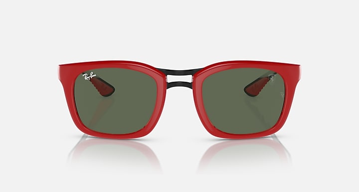 Ray-Ban RB8362M SCUDERIA FERRARI COLLECTION Red; Dark Carbon with Dark Green Solid Color lenses - Front