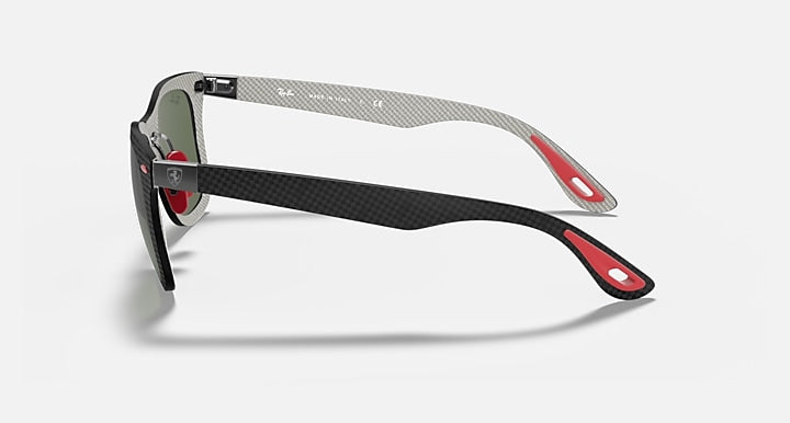 Ray-Ban RB8395M SCUDERIA FERRARI COLLECTION Black; Grey with G-15 Green Solid Color lenses - Lateral