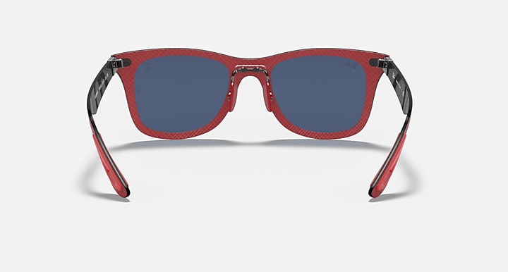 Ray-Ban RB8395M SCUDERIA FERRARI COLLECTION Black with Dark Blue Solid Color lenses - Back