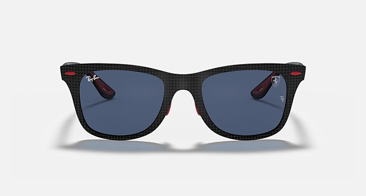 Ray-Ban RB8395M SCUDERIA FERRARI COLLECTION Black with Dark Blue Solid Color lenses - Front
