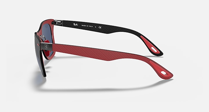 Ray-Ban RB8395M SCUDERIA FERRARI COLLECTION Black with Dark Blue Solid Color lenses - Lateral