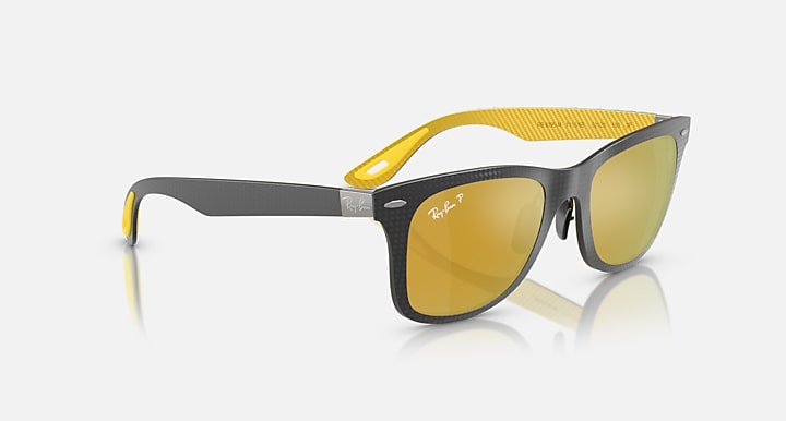 Ray-Ban SCUDERIA FERRARI MONZA LTD Dark And Yellow Carbon with Brown Gold Polarized+ Polarized+ lenses - Alternative