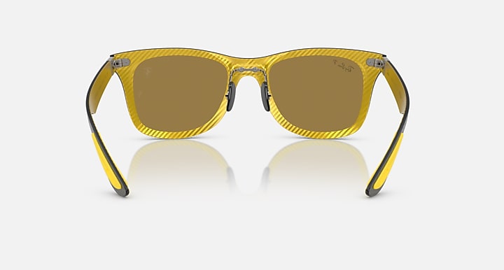 Ray-Ban SCUDERIA FERRARI MONZA LTD Dark And Yellow Carbon with Brown Gold Polarized+ Polarized+ lenses - Back