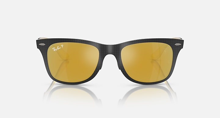 Ray-Ban SCUDERIA FERRARI MONZA LTD Dark And Yellow Carbon with Brown Gold Polarized+ Polarized+ lenses - Front